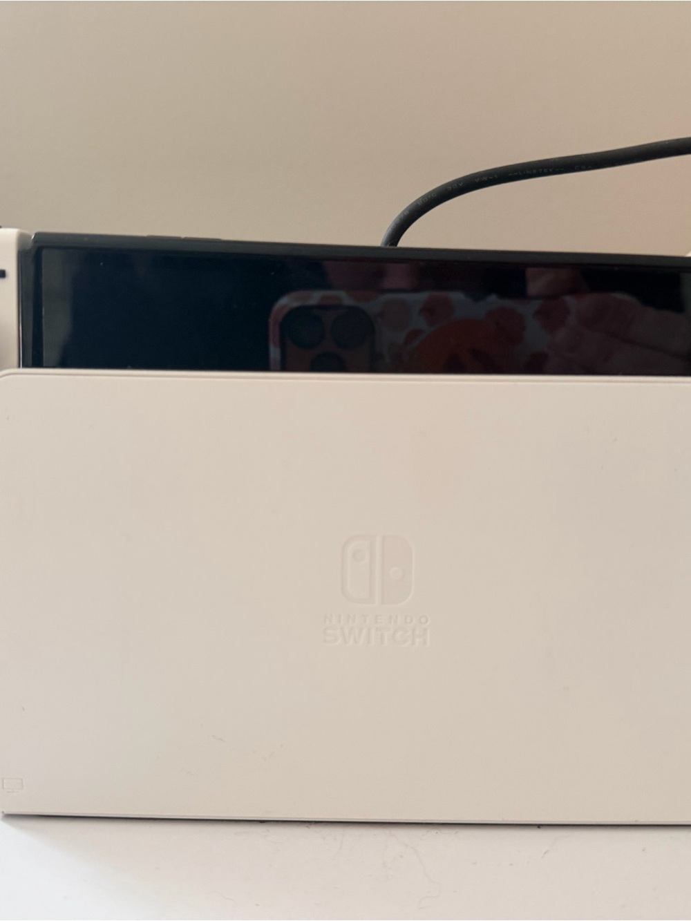 Nintendo Switch OLED Console with White Dock and case